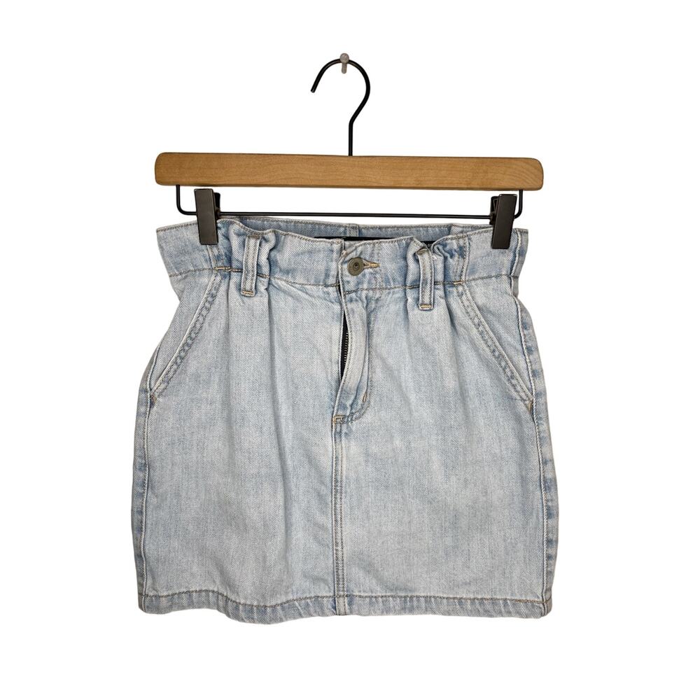 HOLLISTER Light Wash Ultra High-Rise Skirt NO BELT Size 0
